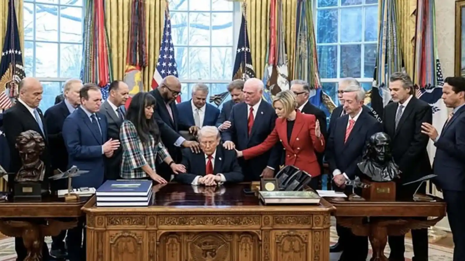 Trump goes spiritual, asks pastors to pray for him in White House amid ...