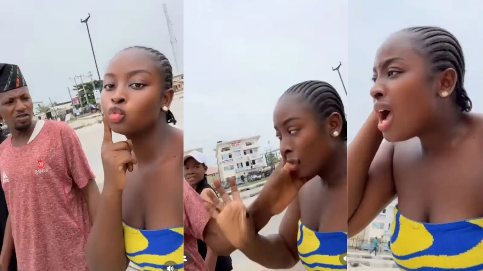 Nigerian content creator receives heavy slap as she records a man ...